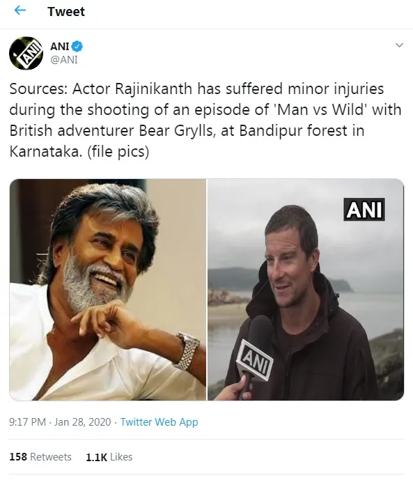 man vs wild shooting actor rajinikanth incident 